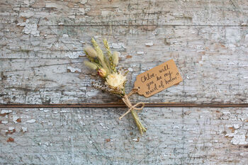 Will You Be My Bridesmaid Dried Flower Posy In Ivory, 3 of 3