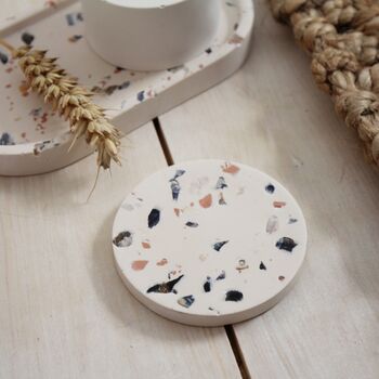 Mussel Shell And Terrazzo Eco Resin Coasters, 2 of 3