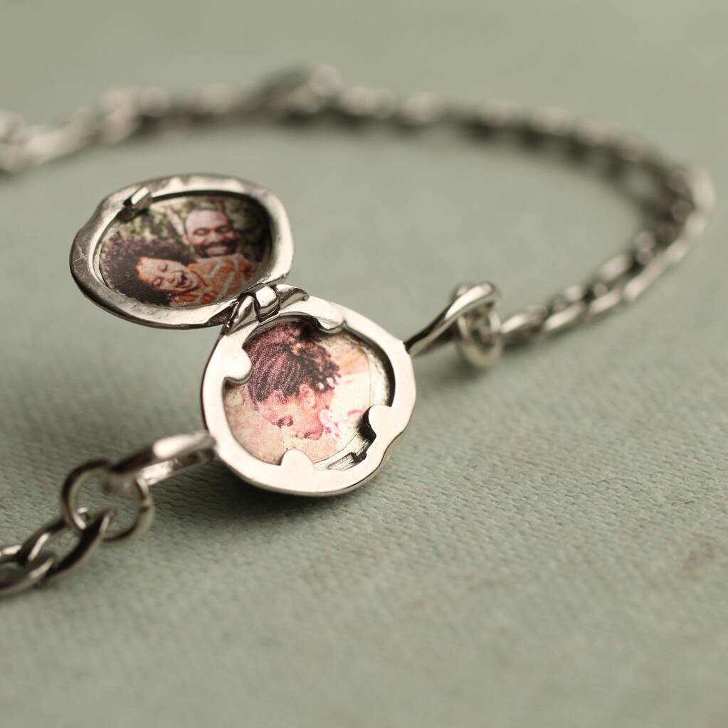 Silver Personalized Locket Bracelet, 1 of 9