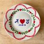 Personalised Hand Decorated Initials Anniversary Plate, thumbnail 2 of 2