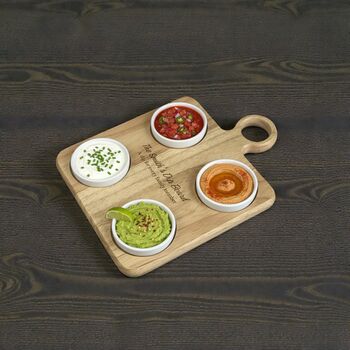 Personalised Wooden Dip Serving Board, 3 of 6