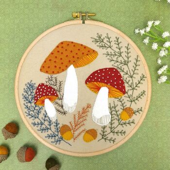 Toadstool Felt Appliqué Hoop Kit, 4 of 6