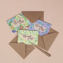 Set Of Six Patterned Mini Thank You Cards, thumbnail 4 of 11