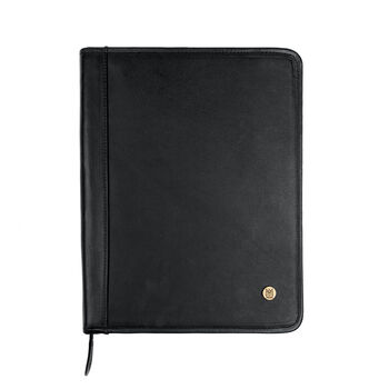 Personalised Zip Up A4 Leather Portfolio In Black, 2 of 8
