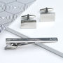 Personalised Cufflinks And Tie Clip Set, thumbnail 1 of 9