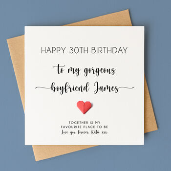 Personalised Birthday Card For Boyfriend Or Partner, 4 of 8