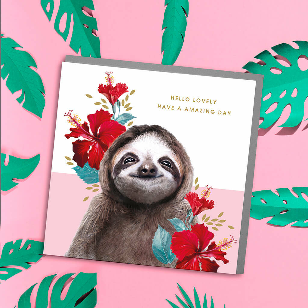 Sloth Amazing Day Birthday Card By Lola Design Ltd | notonthehighstreet.com