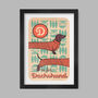 D Is For Dachshund Poster Print, thumbnail 1 of 4