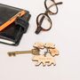 Personalised Wooden Mummy Bear Child Family Tag Keyring, thumbnail 5 of 7