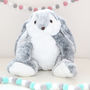 Personalised Grey Plush Bunny Rabbit, thumbnail 3 of 3
