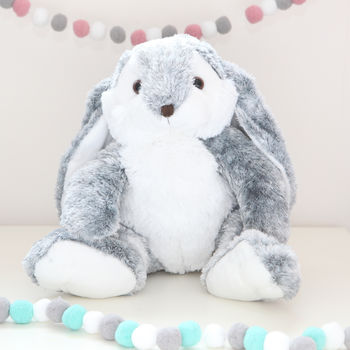 Personalised Grey Plush Bunny Rabbit, 3 of 3