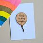 'Happy Birthday Daughter' Balloon Token And Card, thumbnail 1 of 2