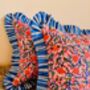 Quilted Indian Blockprint Cushion, thumbnail 1 of 3