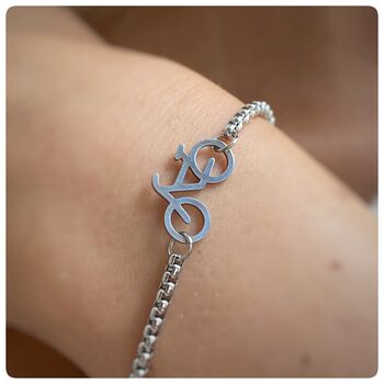Personalised Cyclists Bracelet In Gold Or Silver, 3 of 10