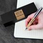 Personalised Date And Name Cork Pen Box Set, thumbnail 5 of 6