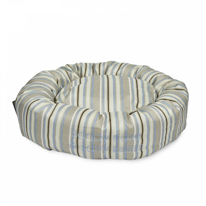 Coastal Stripe Round Luxury Dog Bed By Blackdown Lifestyle