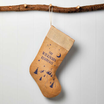 Personalised Residence Jute Christmas Stocking, 4 of 4