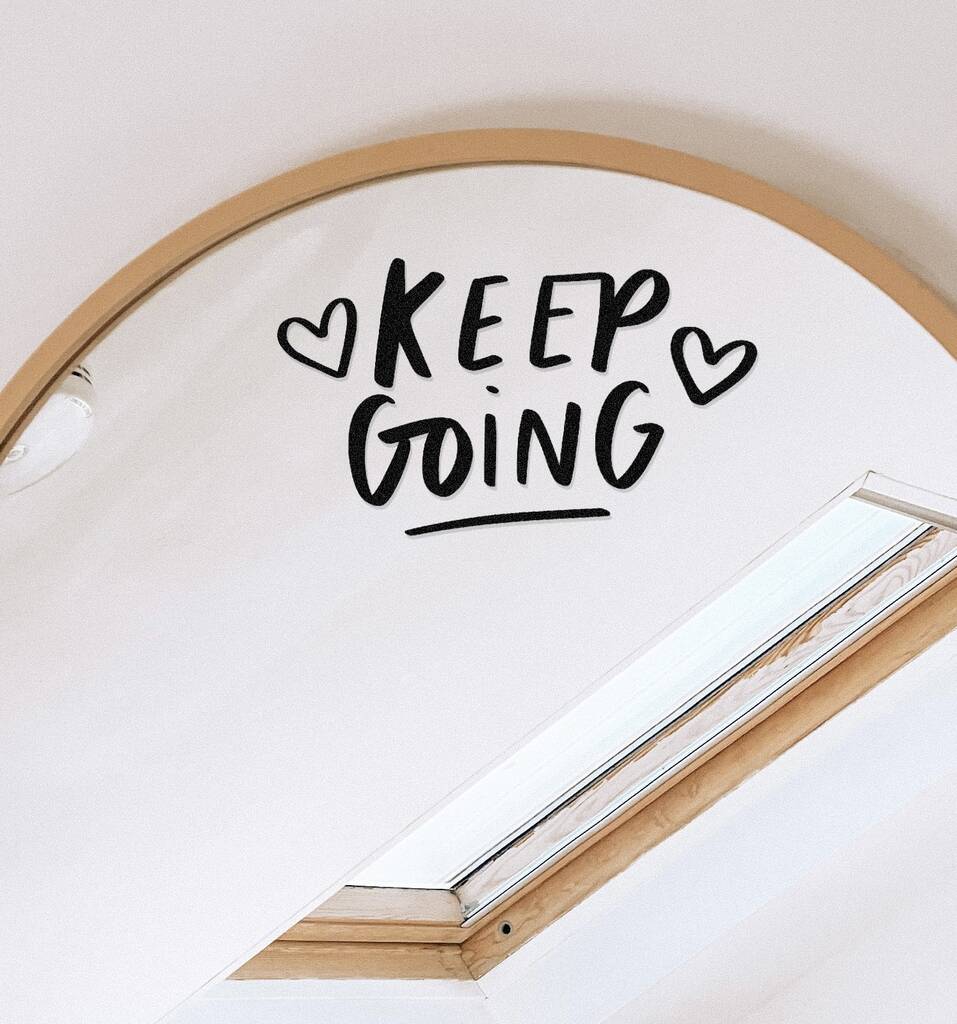 Keep Going Positive Mirror Decal Sticker, 1 of 2