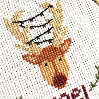 Christmas Reindeer Cross Stitch Kit, 2 of 4