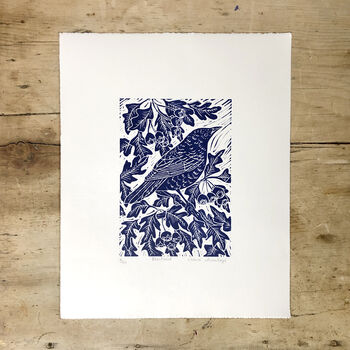 Blackbird Limited Edition Lino Print, 2 of 2