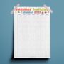 2025 Summer Holiday Wall Planners, thumbnail 1 of 2