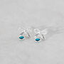 Sterling Silver Bow Birthstone Earrings, thumbnail 4 of 9