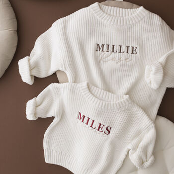 Personalised Children's Name Knitted Jumper, 4 of 6