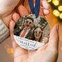 Personalised First Christmas Married Photo Ornament, thumbnail 4 of 8