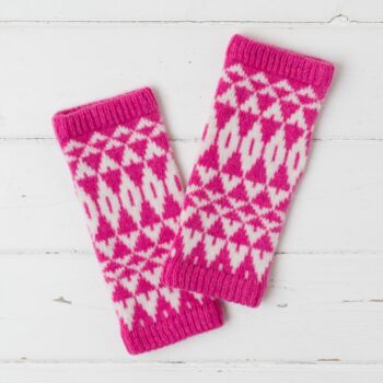 Bright Mirror Knitted Wrist Warmers, 9 of 10