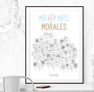 wedding poster guest book