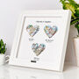 Personalised Linen Anniversary Gift 3D Heart Map Special Occasions Print, thumbnail 2 of 12