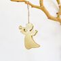 Gold Angel Hanging Christmas Tree Decoration, thumbnail 2 of 2