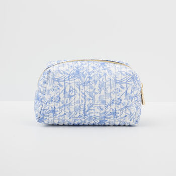Bunny Blues Small Quilted Makeup Bag, 4 of 7