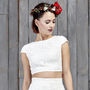 Drakeford Lace Bridal Capped Sleeved Top, thumbnail 1 of 4
