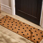 Polka Dot Natural Coir Doormat, thumbnail 1 of 4