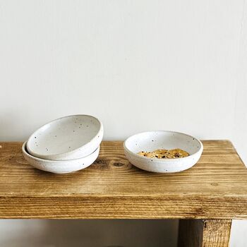 Handmade Stoneware Speckled Dipping Bowl X Two, 2 of 5