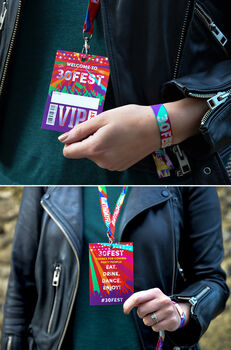 30 Fest 30th Birthday Party Vip Pass Lanyard Favours, 5 of 8