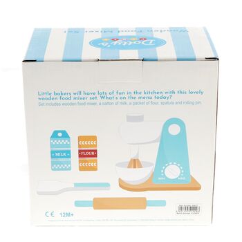 Wooden Toy Baking Mixer Playset, 3 of 5