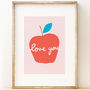 Apple Love You Art Print, thumbnail 3 of 4