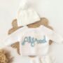 Personalised White Name Cardigan,Baby Gift, thumbnail 6 of 8