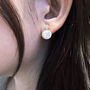 Celestia Zirconia And Pearl Earrings, thumbnail 6 of 7