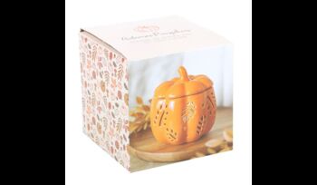 Autumn Home Decor Orange Pumpkin Oil Burner, 2 of 5