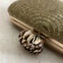 Gold Handcrafted Rectangular Statement Clutch Bag, thumbnail 7 of 7