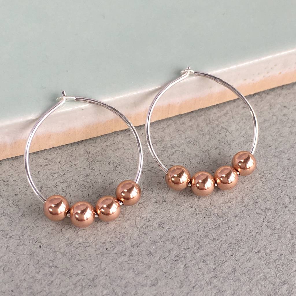 40th Birthday Silver Bead Earrings By Handmade By Helle