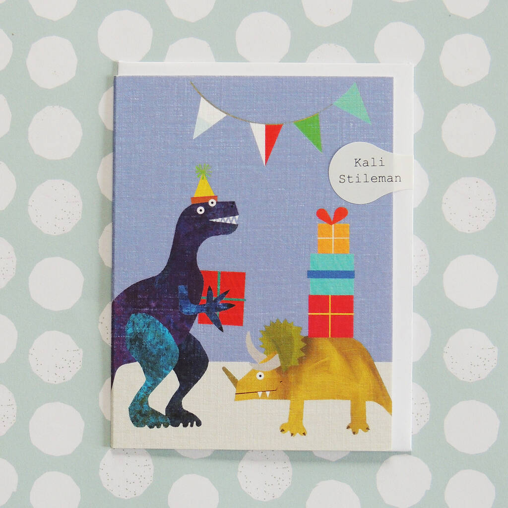 Dinosaur Mini Greetings Card By Kali Stileman Publishing ...