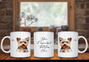 Personalised Yorkshite Terrier Dog Hearts Pet Gift Mug, 2 of 2
