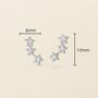 Christmas Sparkle Sterling Silver Crystal Star Earrings, thumbnail 5 of 8