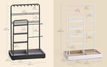 Metal Jewellery Stand Velvet Tray Organiser, 2 of 6