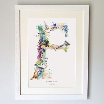 Personalised A To I Pastel Wildlife Letter Print, 12 of 12