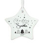 Personalised Family White Porcelain Star Bauble Christmas Tree Decoration, thumbnail 2 of 4